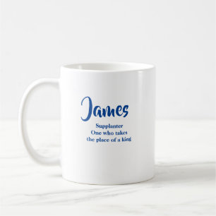 Taza De Café Nombre personalizado significa James Blue