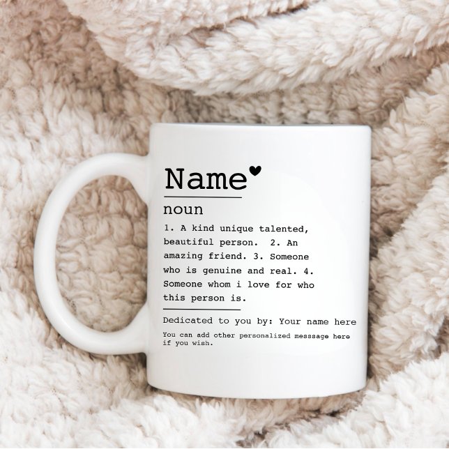 Taza De Café Nombre personalizado significa mejor definición de (Subido por el creador)