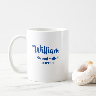 Taza De Café Nombre personalizado significa nombre William Mug