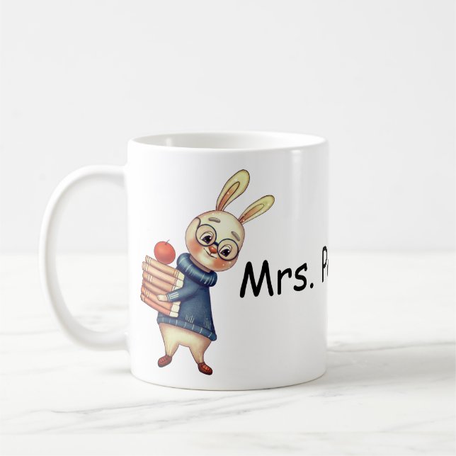 Taza De Café Nombre personalizado Teacher Gift Cup Mug Bunny Bo (Izquierda)