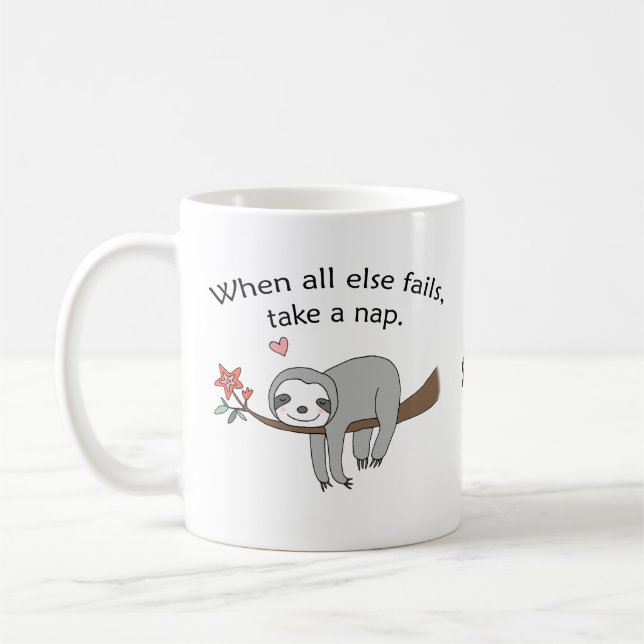 Taza De Café Nombre Personalizado Trama Gracioso Nap Oferta Tra (Izquierda)