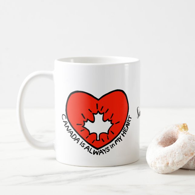 Taza De Café Nombre personalizado único de regalo canadiense Co (Con donut)