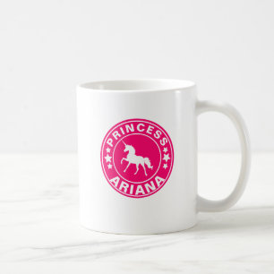 Taza De Café Nombre personalizado Unicorn Princesa Rosa Mug Per