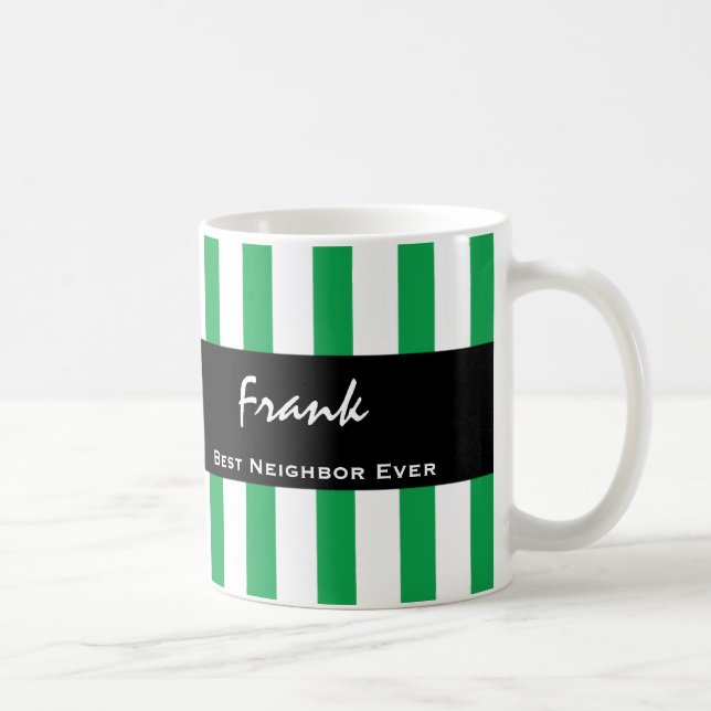 Taza De Café Nombre personalizado V10 de las mejores franjas VE (Derecha)