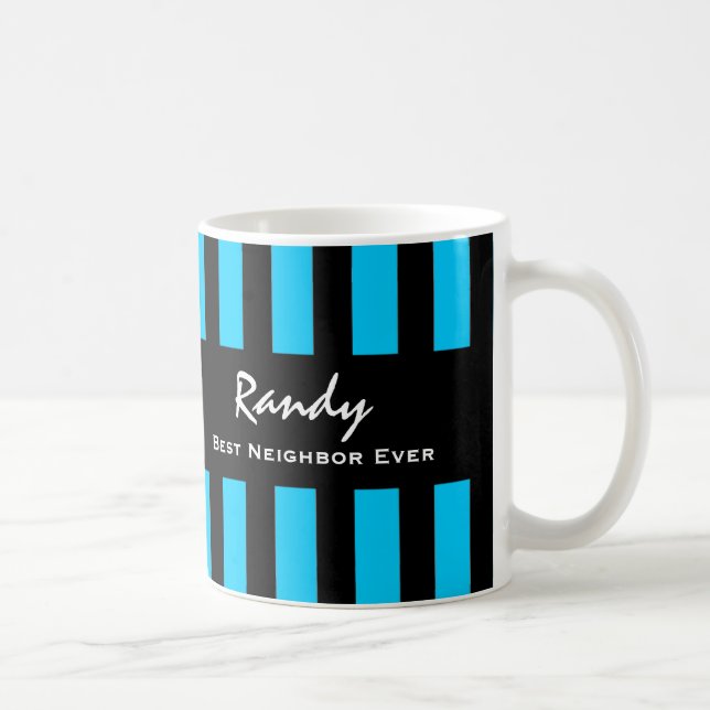 Taza De Café Nombre personalizado V24 de las mejores franjas de (Derecha)