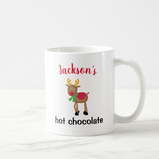 Taza De Café nombre personalizado vacaciones de niños con choco (Derecha)