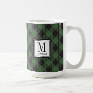 Taza De Café Nombre personalizado verde de relleno de búfalo