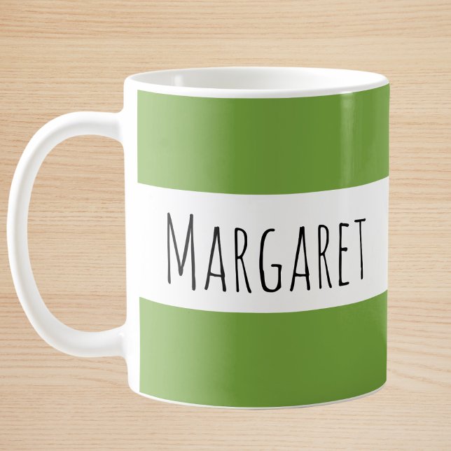 Taza De Café Nombre personalizado verde personalizado personali (Subido por el creador)