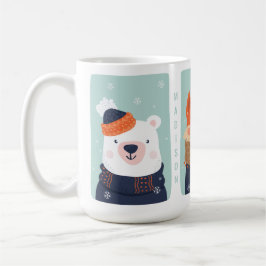 Taza De Café Nombre personalizado Winter Animals mug 1/2