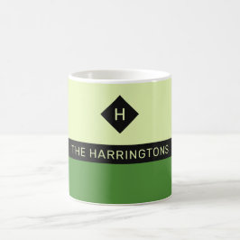 Taza De Café Nombre personalizado y muecas de monograma