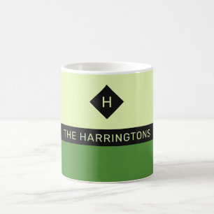 Taza De Café Nombre personalizado y muecas de monograma