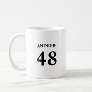 Taza De Café Nombre personalizado y número de camiseta