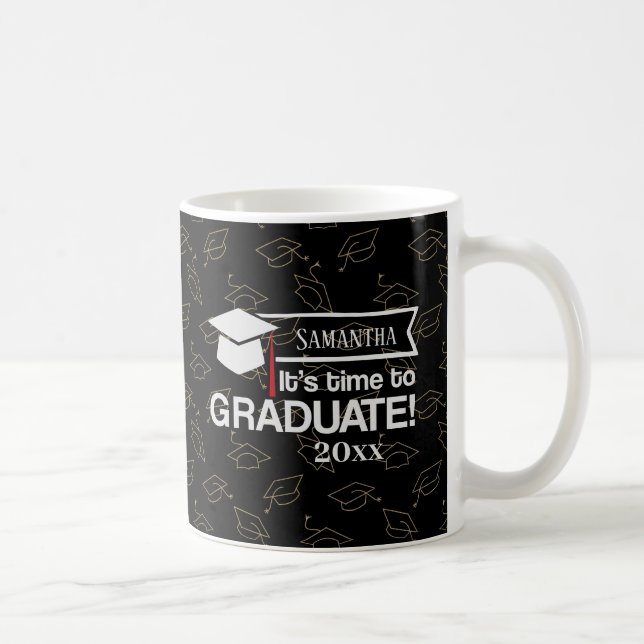 Taza De Café Nombre personalizado y regalo de graduación de año (Derecha)