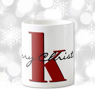 Taza De Café Nombre, piedra de nacimiento de enero Granate Fe