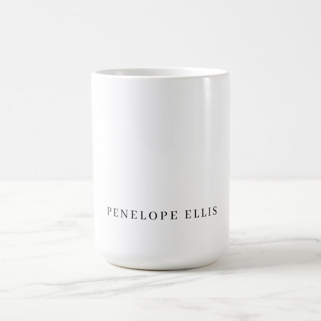 Taza De Café Nombre profesional clásico único blanco negro (Centro)