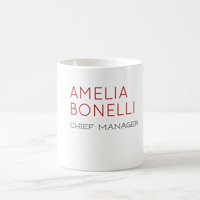 Taza De Café Nombre propio de la moderna plataforma profesional (Centro)