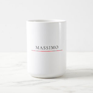 Taza De Café Nombre propio decorativo chic sencillo simple negr
