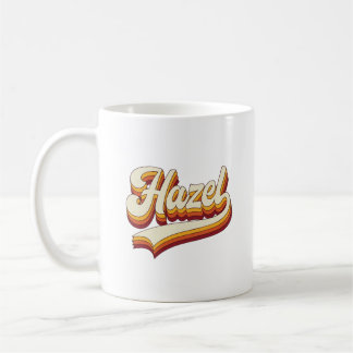 Taza De Café Nombre Retro Hazel Diseño Vintage Años 70