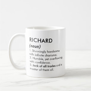 Taza De Café Nombre Richard, Nombre editable, Nombre personaliz
