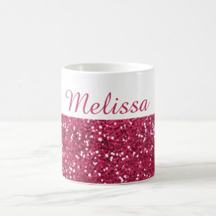 Taza De Café Nombre rosado atractivo del personalizado del