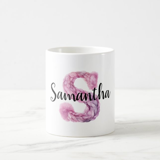 Taza De Café Nombre S de letra rosa púrpura acogedor (Centro)