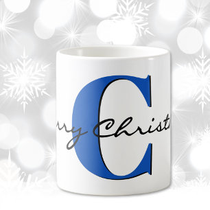Taza De Café Nombre, Setiembre Azul zafiro Feliz Navidad