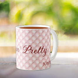 Taza De Café Nombre, Sippin' Bonito Rosa Tirado 11oz Café Mug