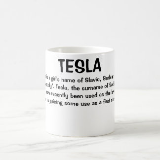 Taza De Café Nombre Tesla significa
