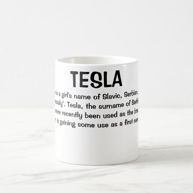 Taza De Café Nombre Tesla significa (Centro)