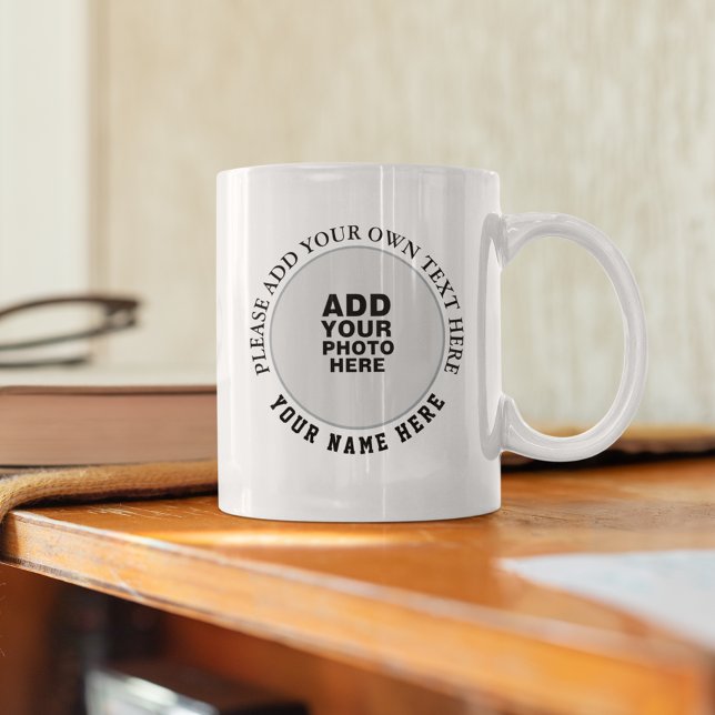 Taza De Café Nombre, texto y foto (custom photo)