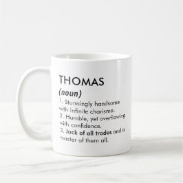 Taza De Café nombre Thomas, nombre editable, nombre personaliza