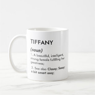 Taza De Café Nombre Tiffany, Nombre editable, Nombre personaliz