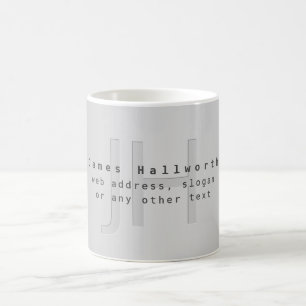 Taza De Café Nombre y eslogan modernos editables Gradiente gr