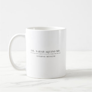 Taza De Café Nombre Y Especialidad Del Médico Médico Simple