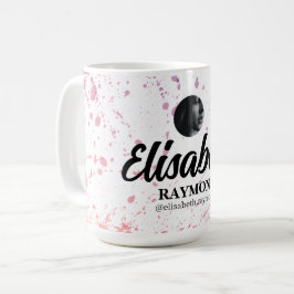 Taza De Café Nombre y foto de la acuarela de la plataforma