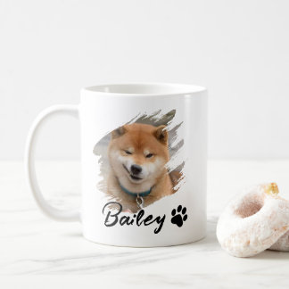 Taza De Café Nombre y foto de tipografía moderna simple y fresc