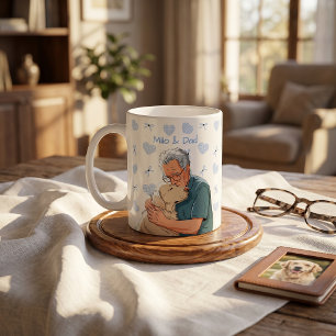 Taza De Café Nombre y foto modernos simples de la mascota