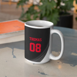 Taza De Café Nombre y número del disco de hockey