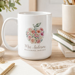 Taza De Café Nombre y título de maestro personalizado Manzana f