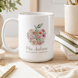 Taza De Café Nombre y título de maestro personalizado Manzana f