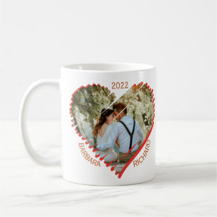 Taza De Café Nombres de fotos de corte Personalizado del corazó