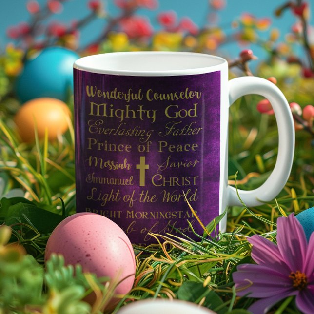 Taza De Café Nombres de Jesús Mug Personalizado Púrpura (Subido por el creador)