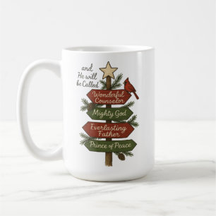 Taza De Café Nombres de Jesús Navidad cristiana
