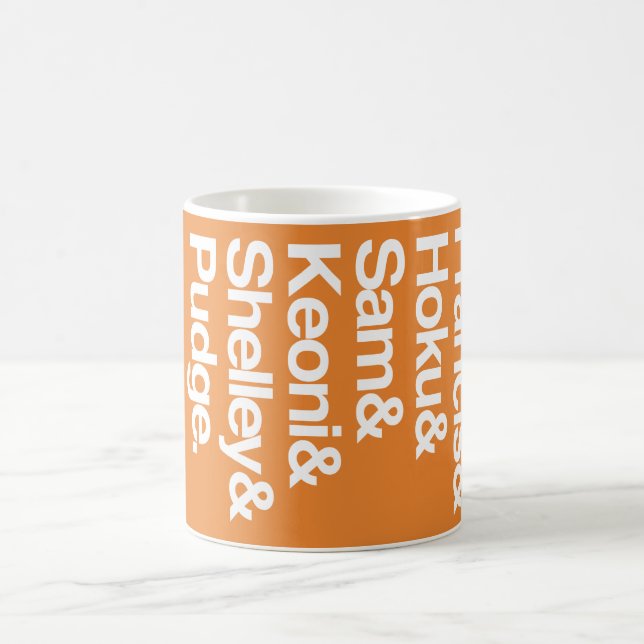 Taza De Café nombres de los miembros de la familia (Centro)