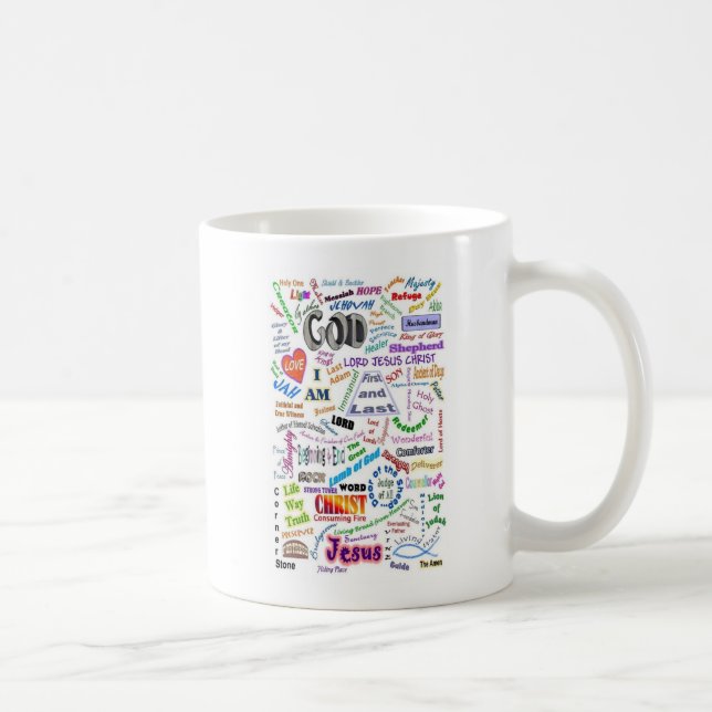 Taza De Café Nombres de los nombres de dios/de dios para (Derecha)