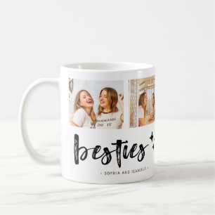 Taza De Café Nombres de Mejores Amigas Collage de Fotos Mejores