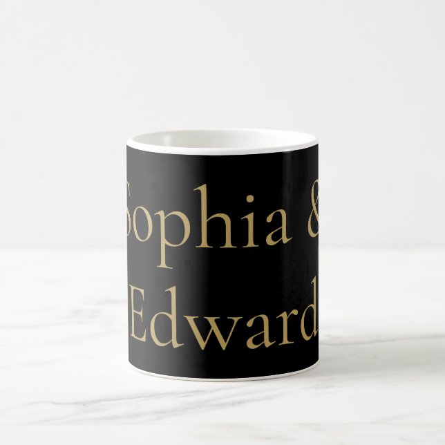Taza De Café Nombres negros y dorados (Centro)