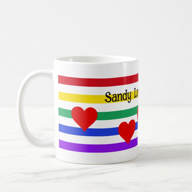 Taza De Café Nombres no binarios Love Mug - Personalizar (Izquierda)