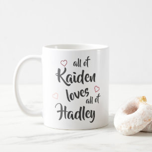 Taza De Café Nombres Personalizados A Todos Me Encantan Todos U
