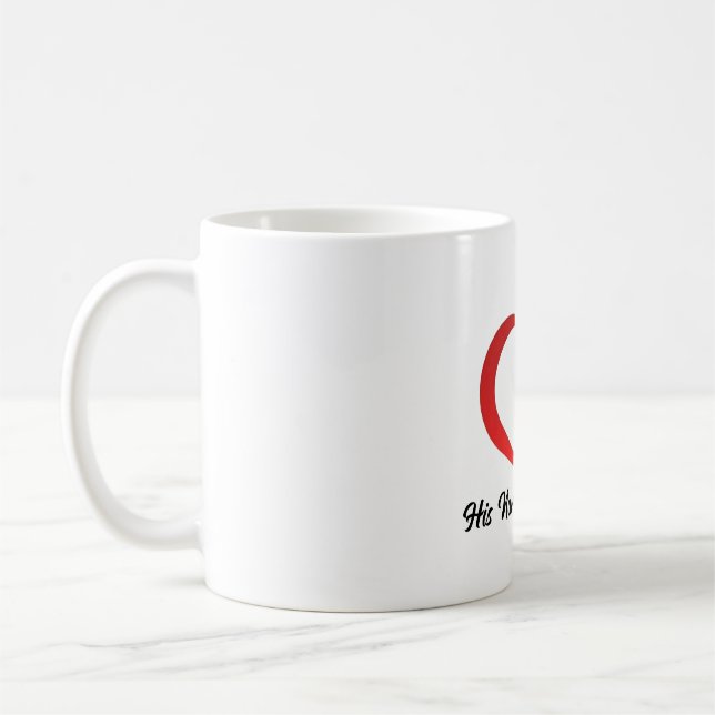 Taza De Café Nombres personalizados de monograma de amor 2 (Izquierda)